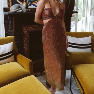 Mediterranean Sea Shimmer Midi Dress